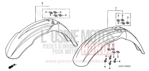 AILE AVANT CR250R5 de 2005